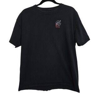 Beer Savage‎ T-Shirt Large Black Live Nude Beer Graphic Novelty Party Skater Tee